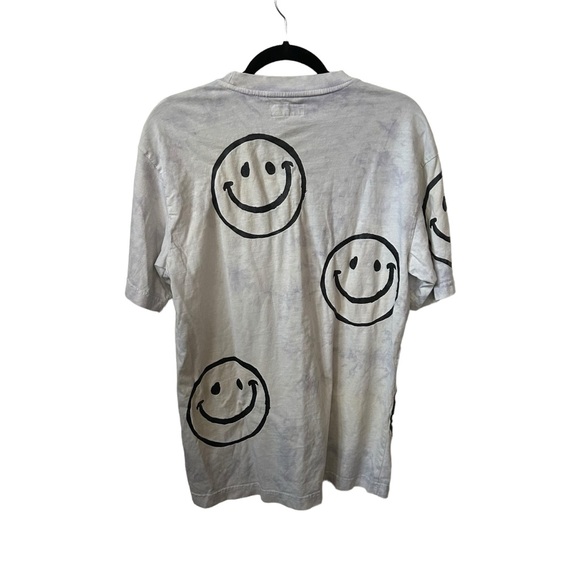 Market Smiley Light Blue Tie Dye Smiley Graphic 100% Cotton Short Sleeve M Tee. - Picture 5 of 8